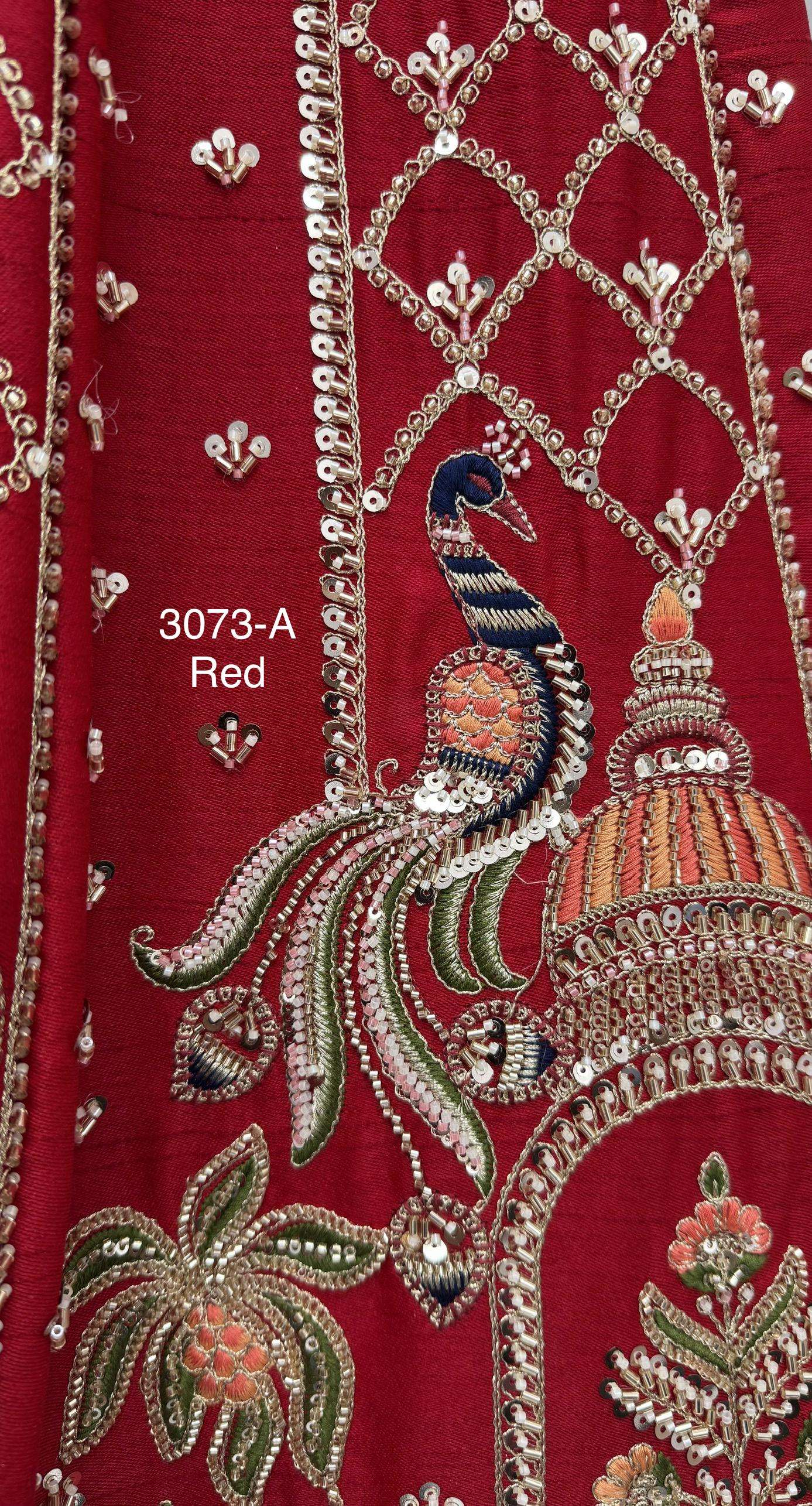 Premium and beautiful Silk fabric with classic Shikar Bagh Handmade work on Lehenga Choli wholesale in surat 3073 Premium and beautiful Silk fabric with classic Shikar Bagh Handmade work on Lehenga Choli wholesale in surat 3073